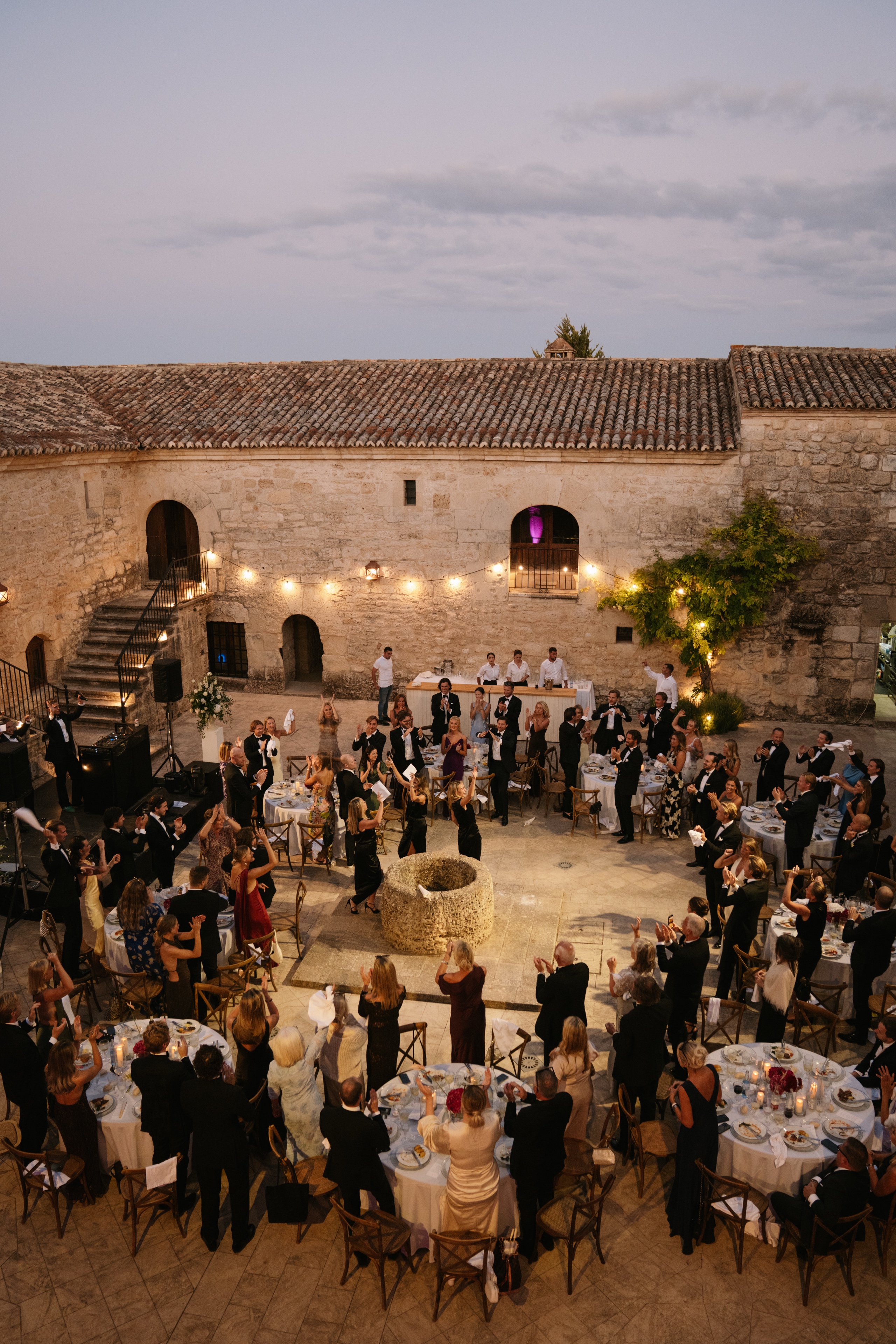 The courtyard at twilight