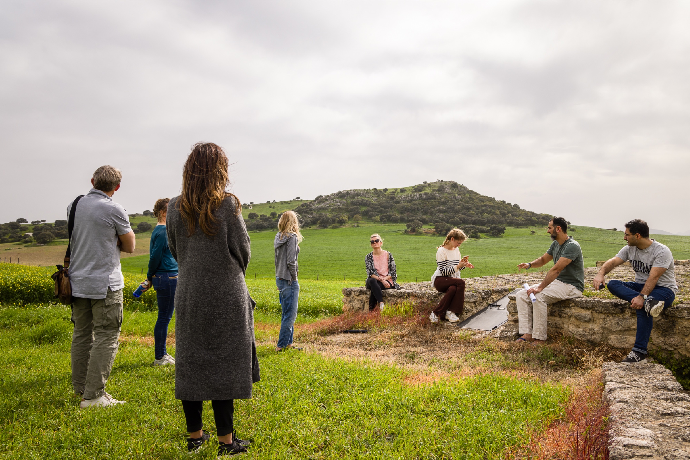 Retreat group taking in the view