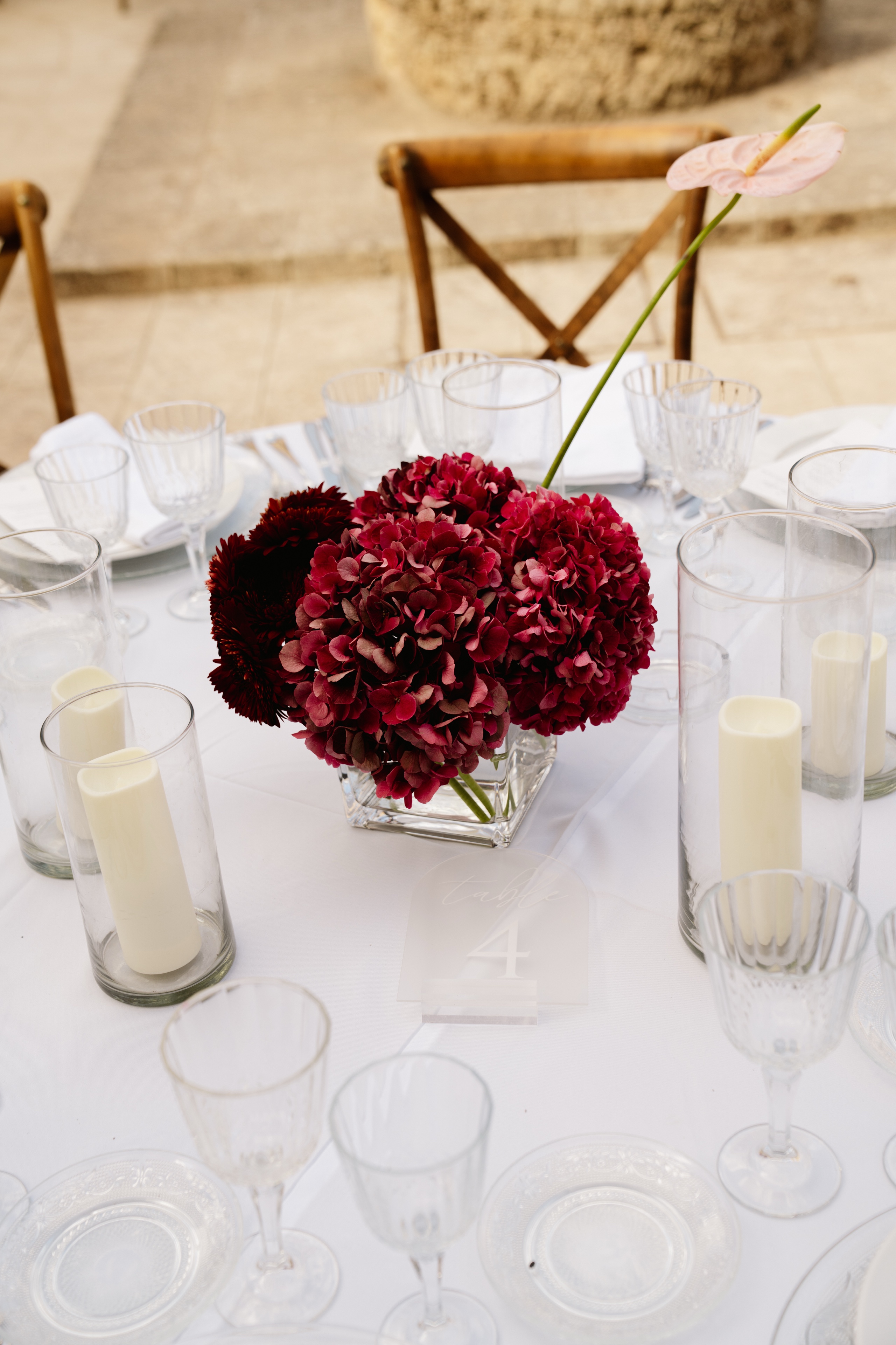 Wedding table setting